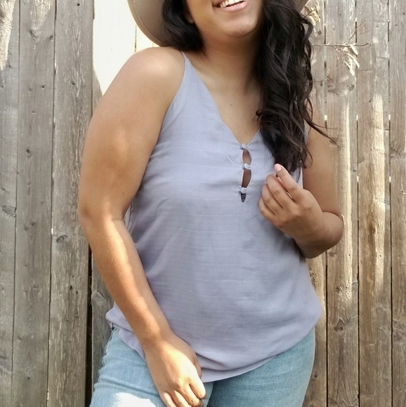 MITTOSHOP BUTTON CAMI TOP - Picture 5 of 12